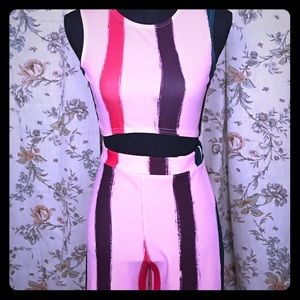 2pc crop top pantset